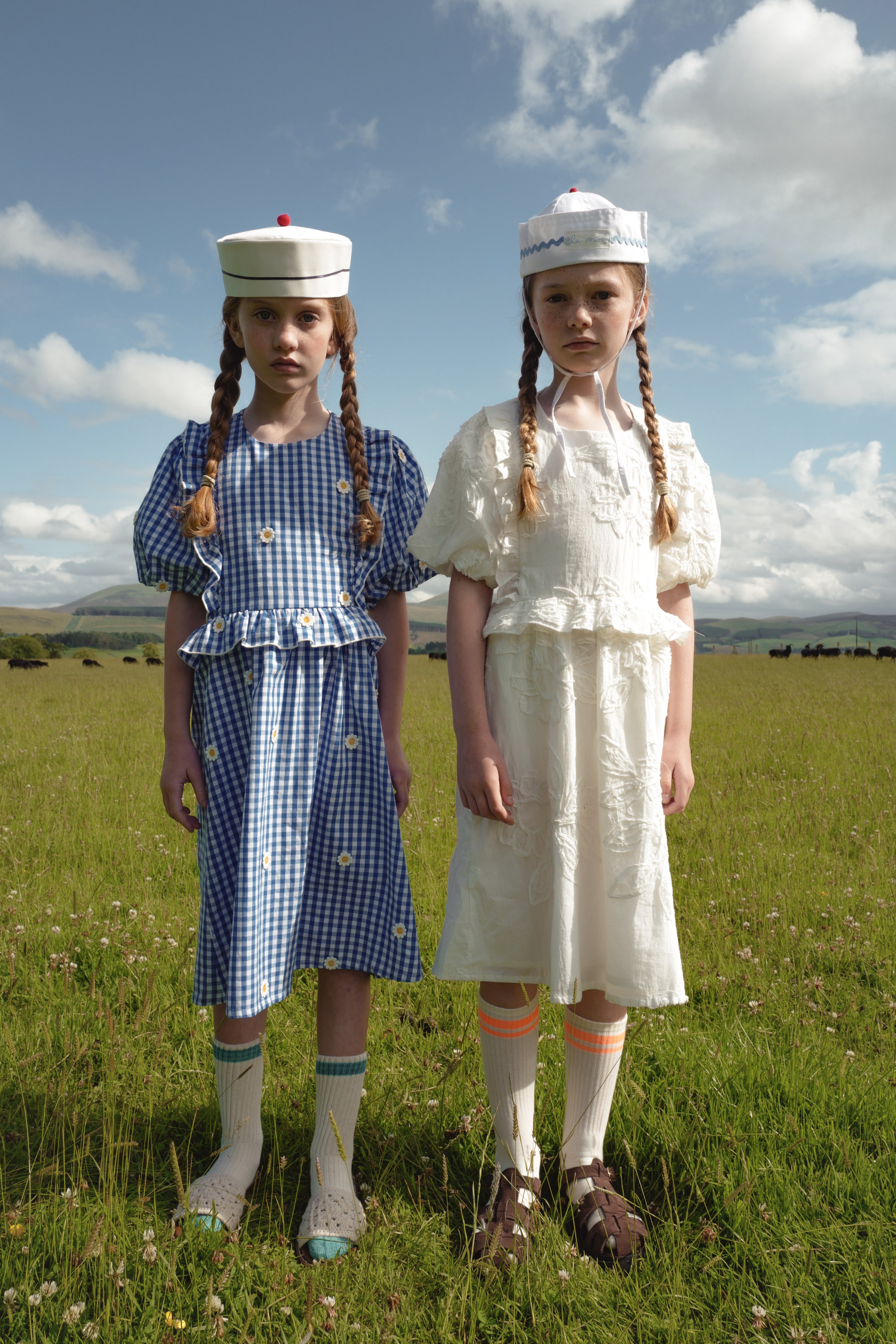 ※新品未使用【Fish&Kids】Retro Fowers Dress 4-5Y FISH & KIDS SS25 FLOWERS SAILOR DRESS