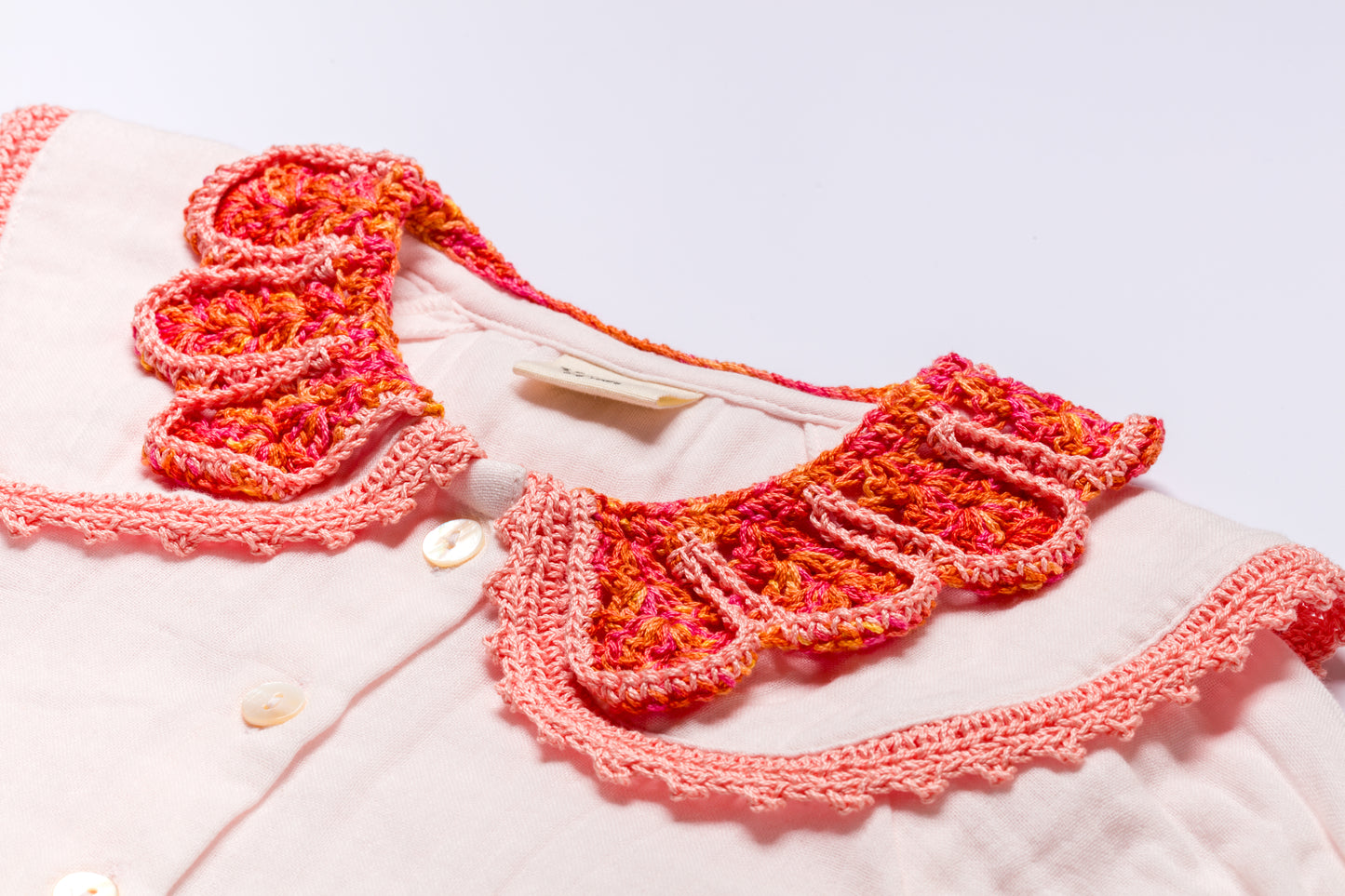 Double Collar Blouse LEILA/SUNSET COMBO