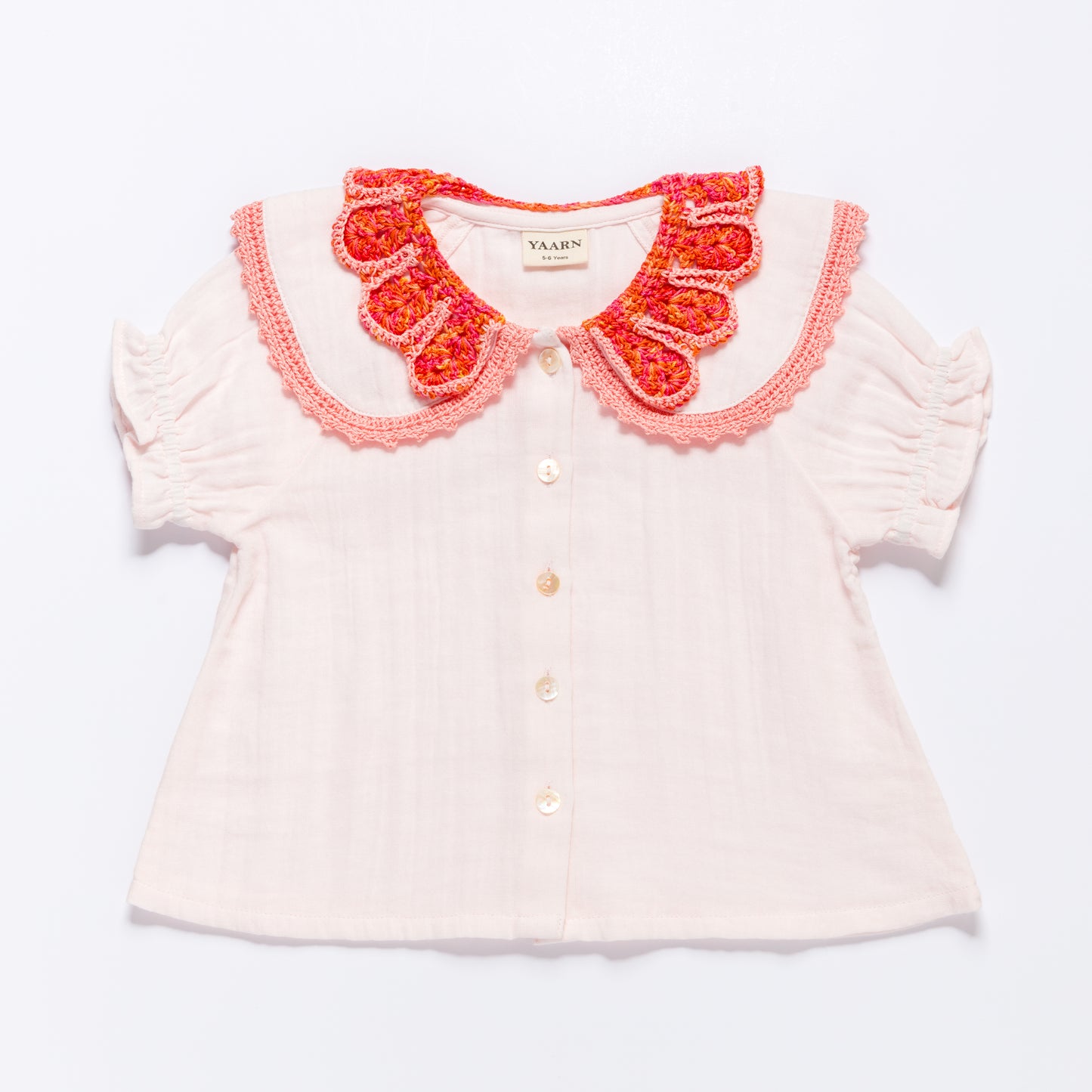 Double Collar Blouse LEILA/SUNSET COMBO