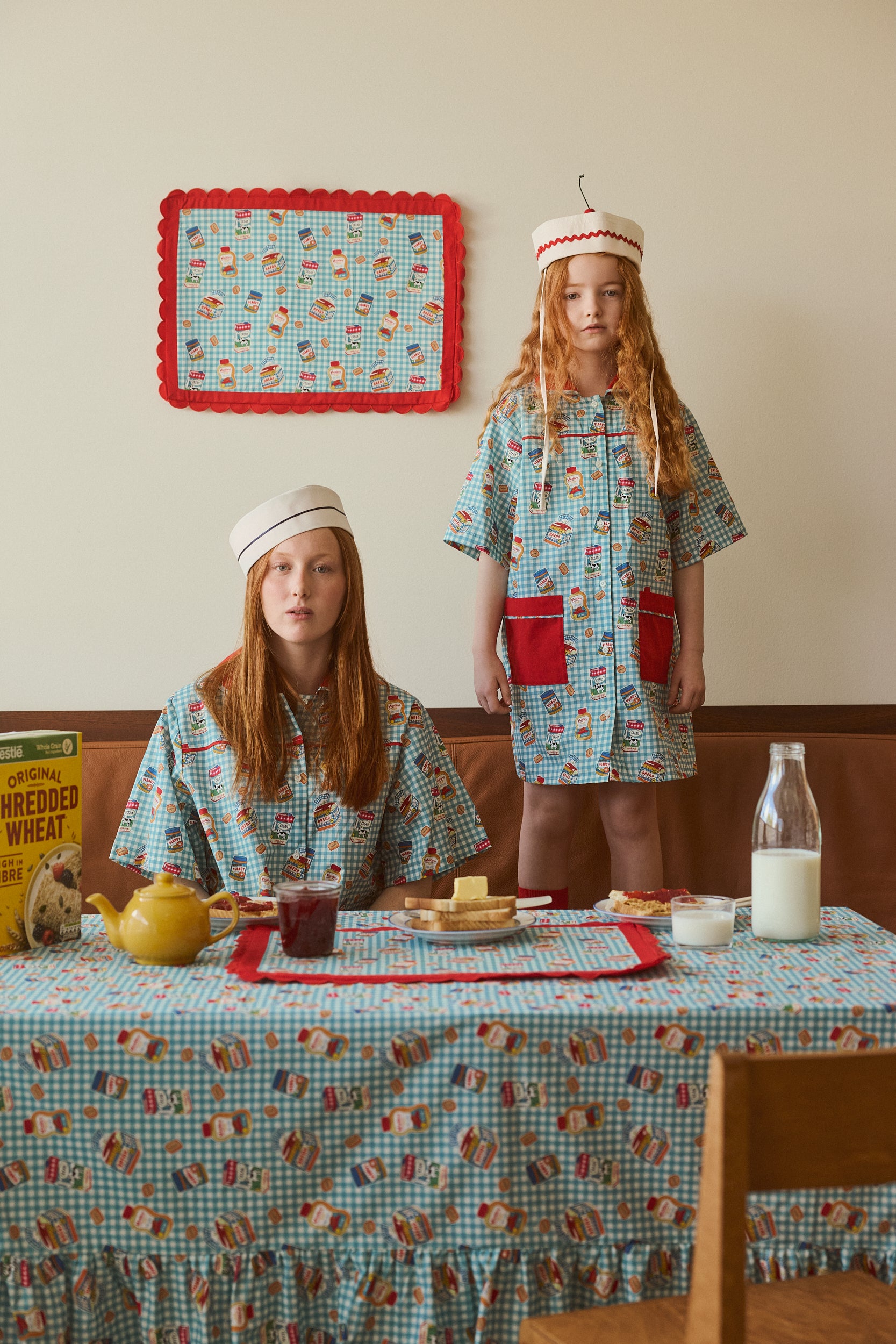ワンピース Fish&kids/patchwork onepiece FISH&KIDS ブレックファースト柄 ワンピース – lovunique