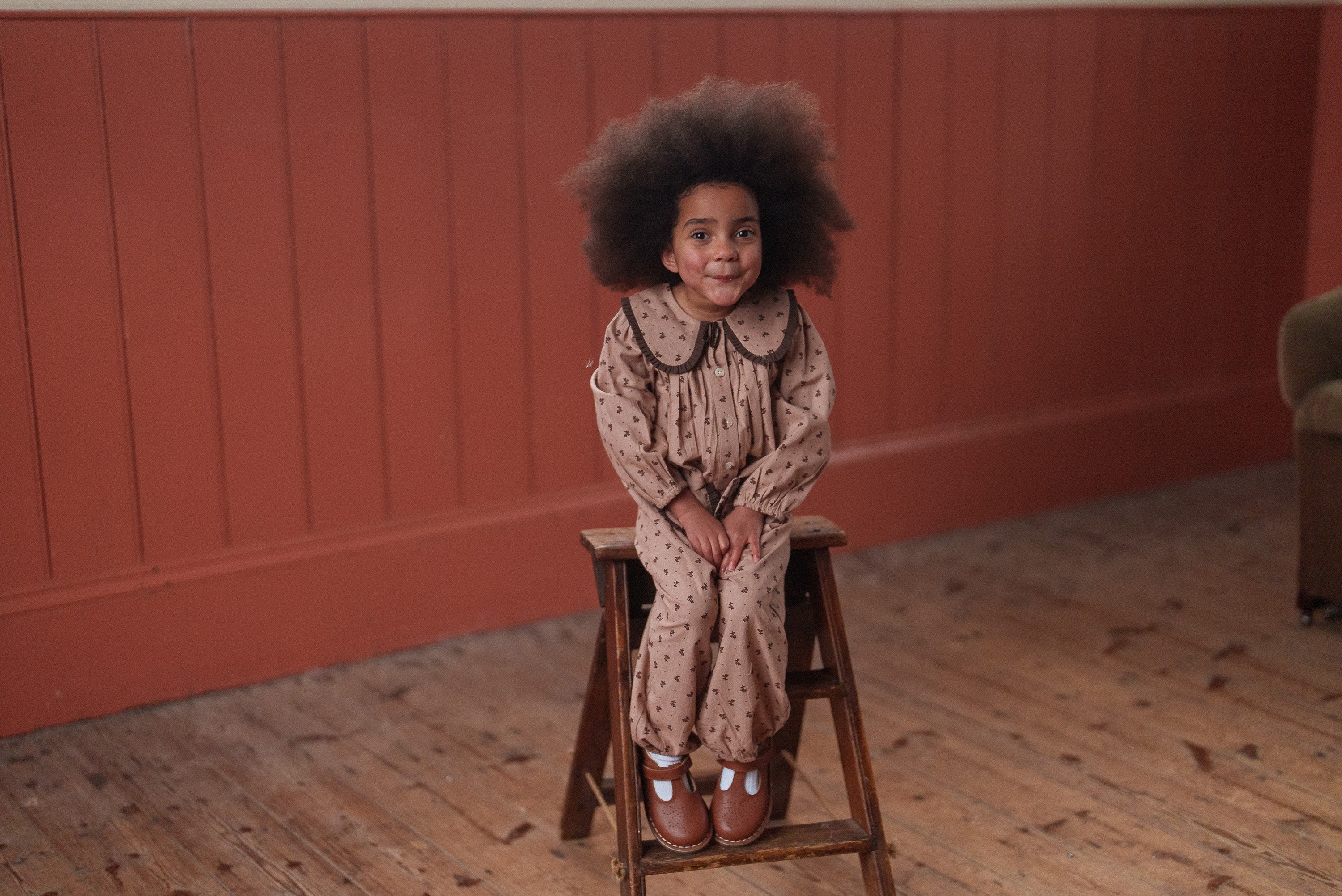 Little Cotton Clothes Lolly Romper Rosehip Floral リトルコットン