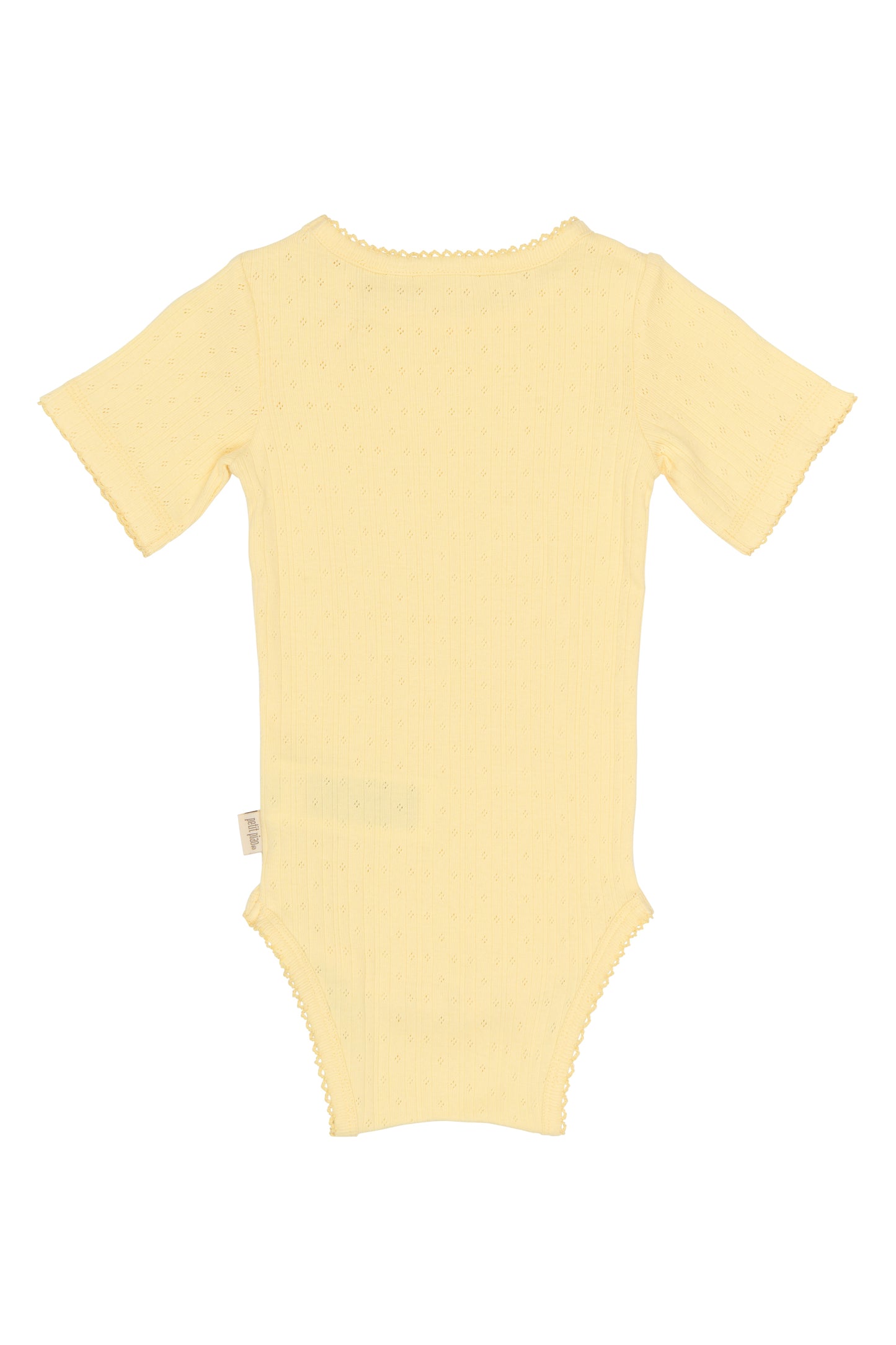 PPSuze S_S Pointelle Baby Body/Mellow Yellow
