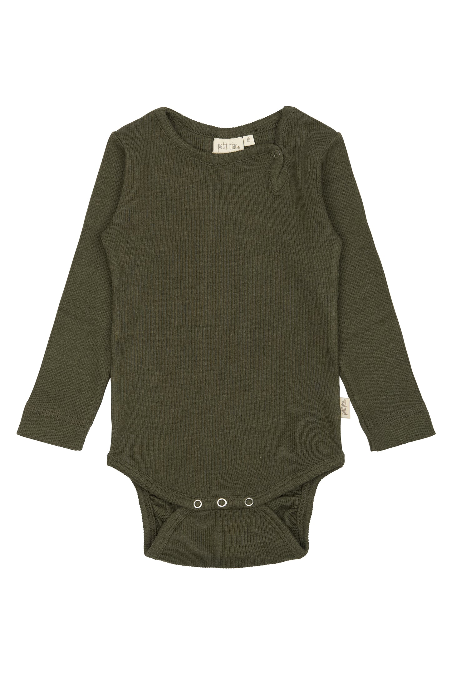 Baby Body L/S Modal/Green Leaf