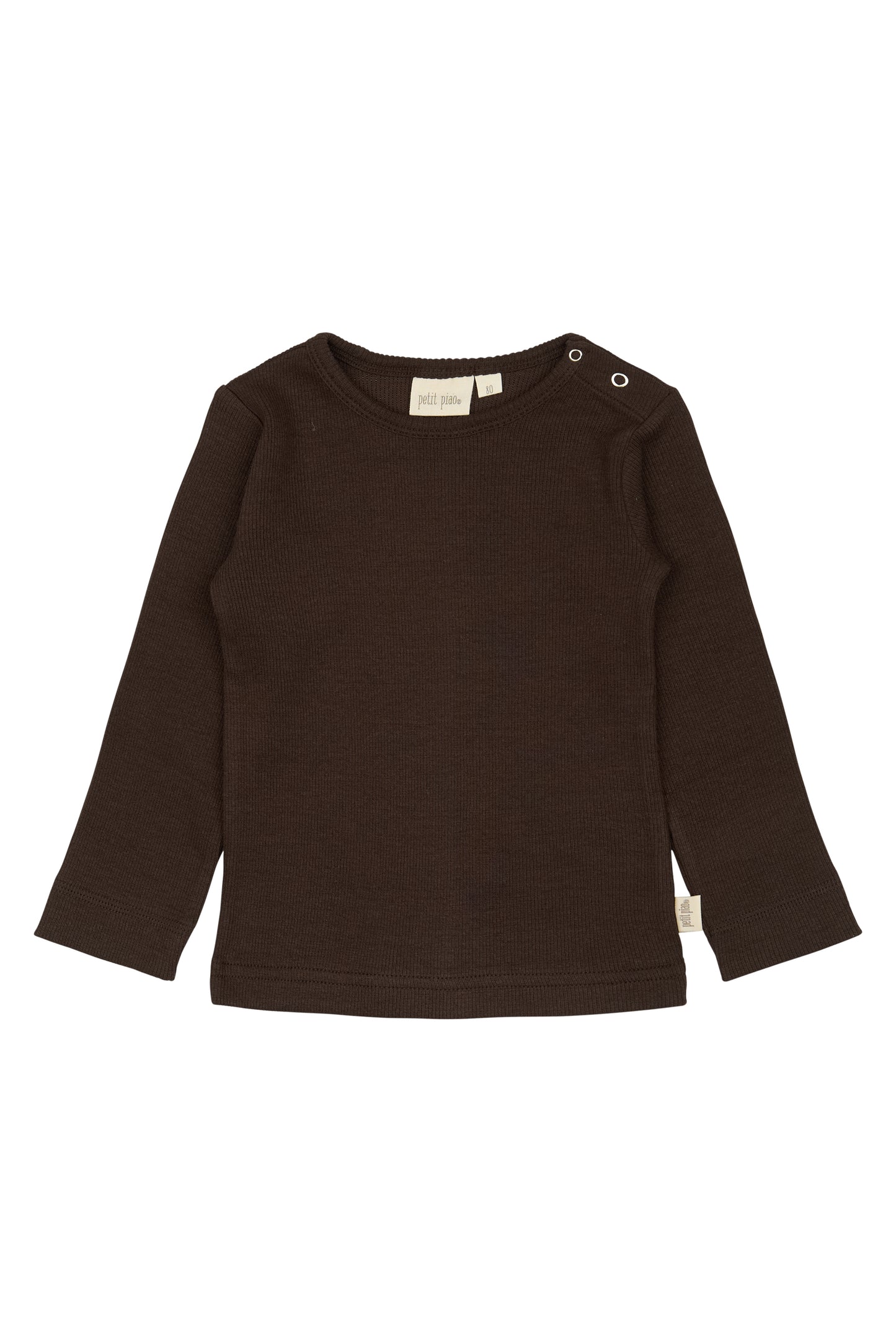 Baby T-shirt L/S Modal/Coffee Bean