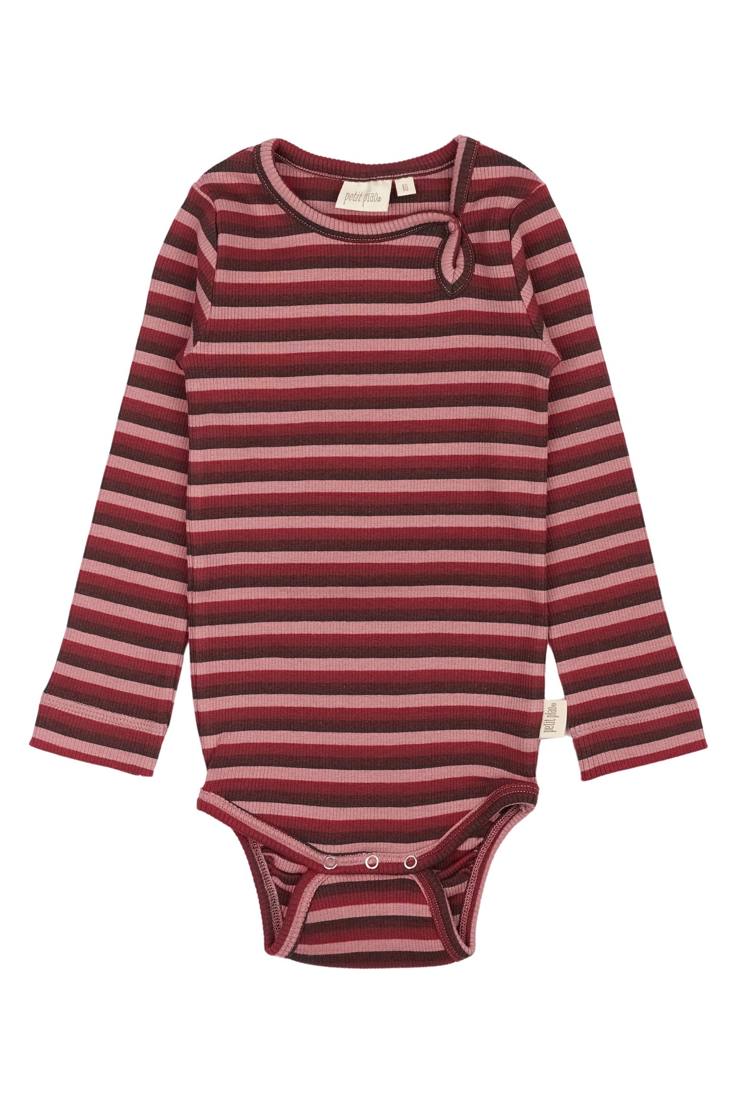 Baby Body L/S Modal Multi Striped/Biking Red