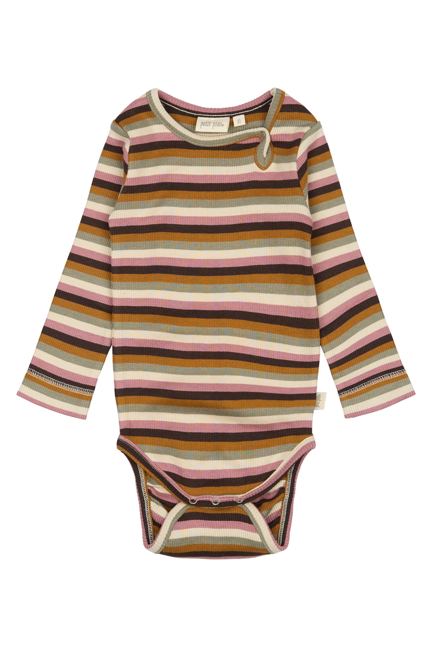 Baby Body L/S Modal Multi Striped/Nostalgic rose