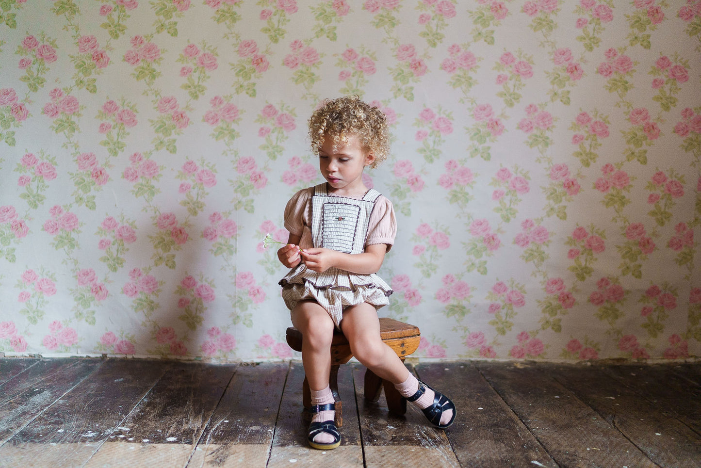 Pointelle T-shirt in Powder