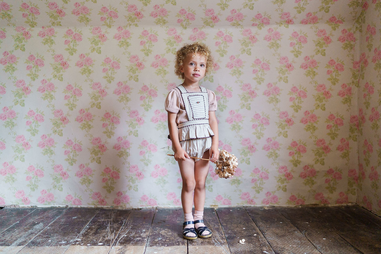 Pointelle T-shirt in Powder