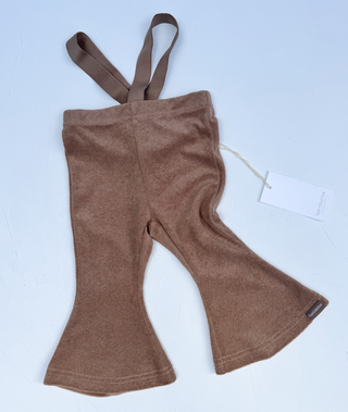 SUSPENDER FLARE -LIGHT BROWN TERRY