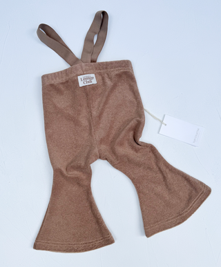 SUSPENDER FLARE -LIGHT BROWN TERRY