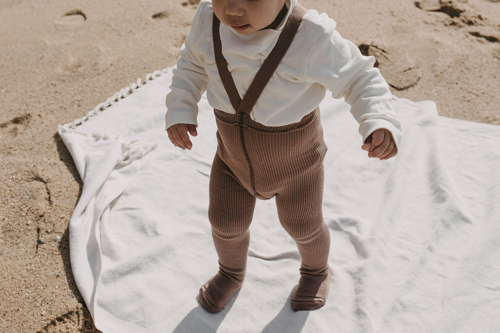 Retro Ribbed Suspender Tights_Granola