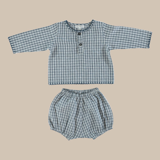 Rigel Baby Set/Blue Check