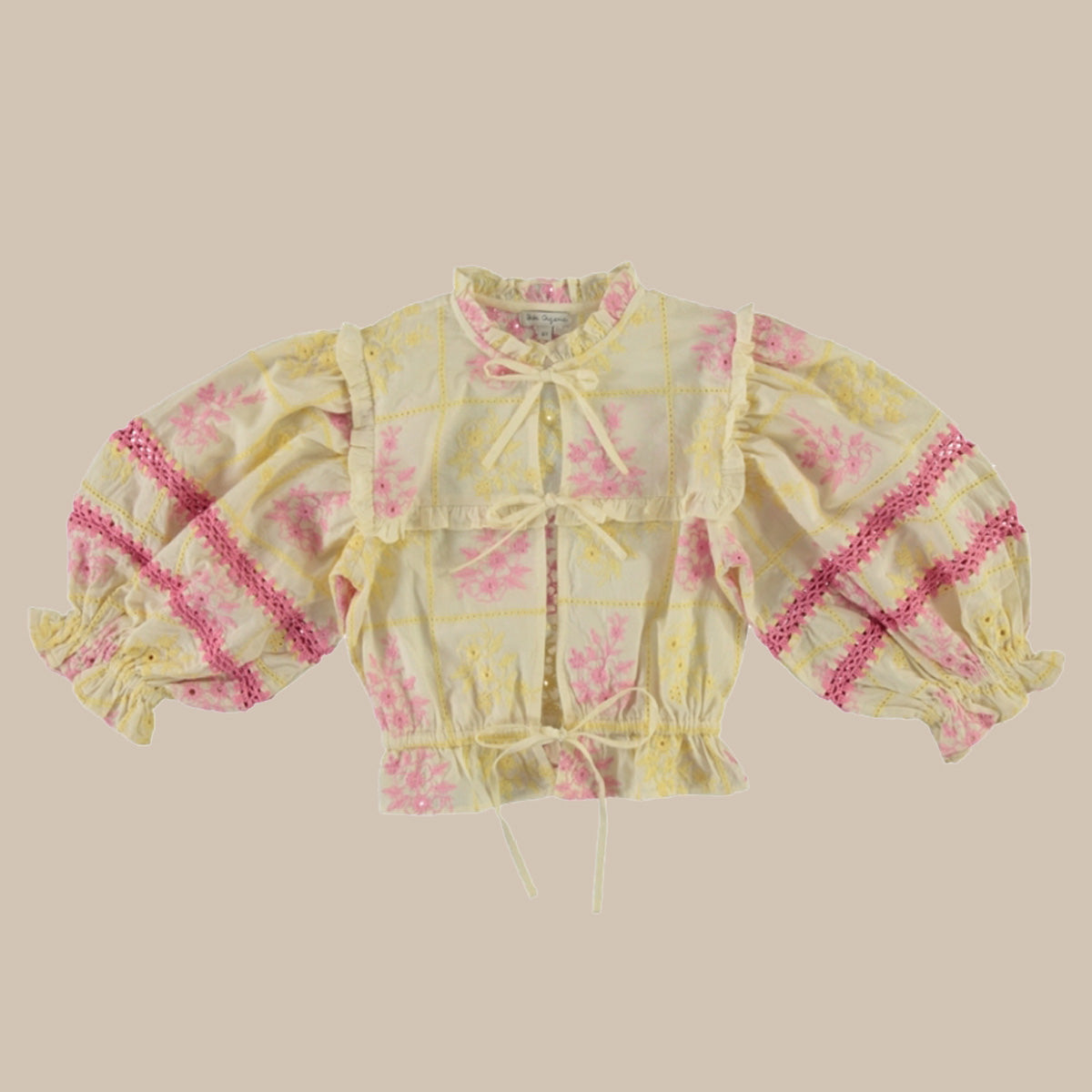 【Only 1 left】Alba Blouse/Patchwork Embroidery