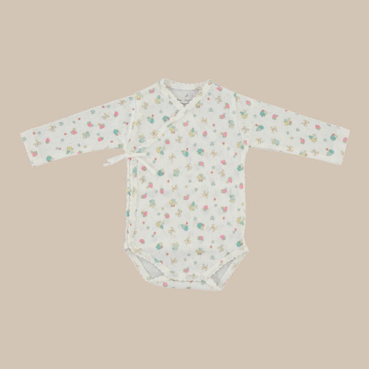 Nia Wrap Onesie/Strawberry Field