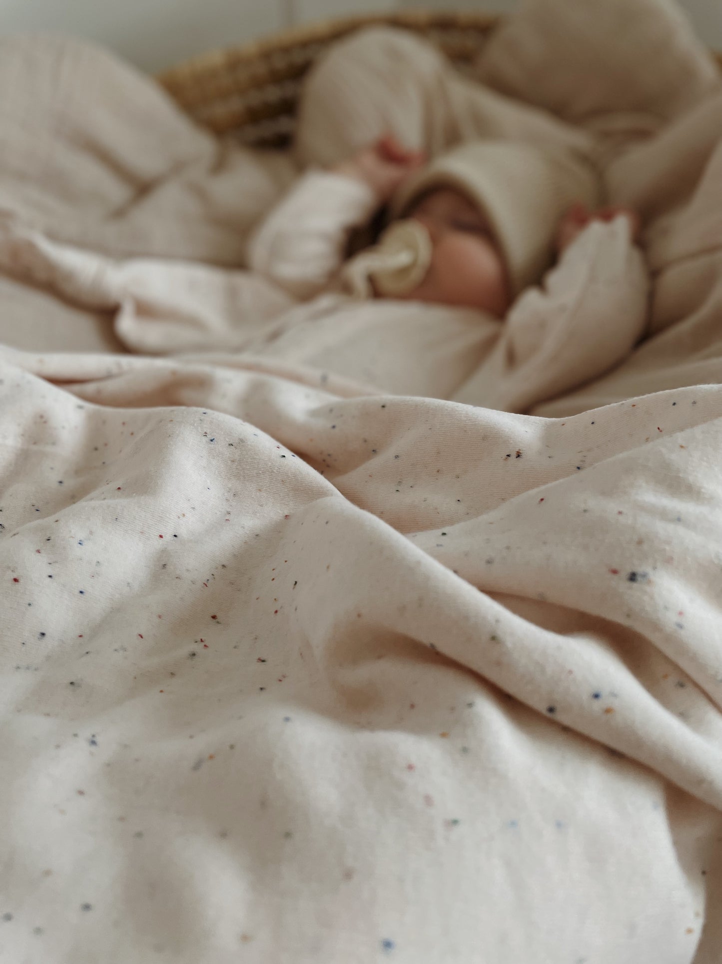 Organic Baby Blanket/XXL IVORY PINK