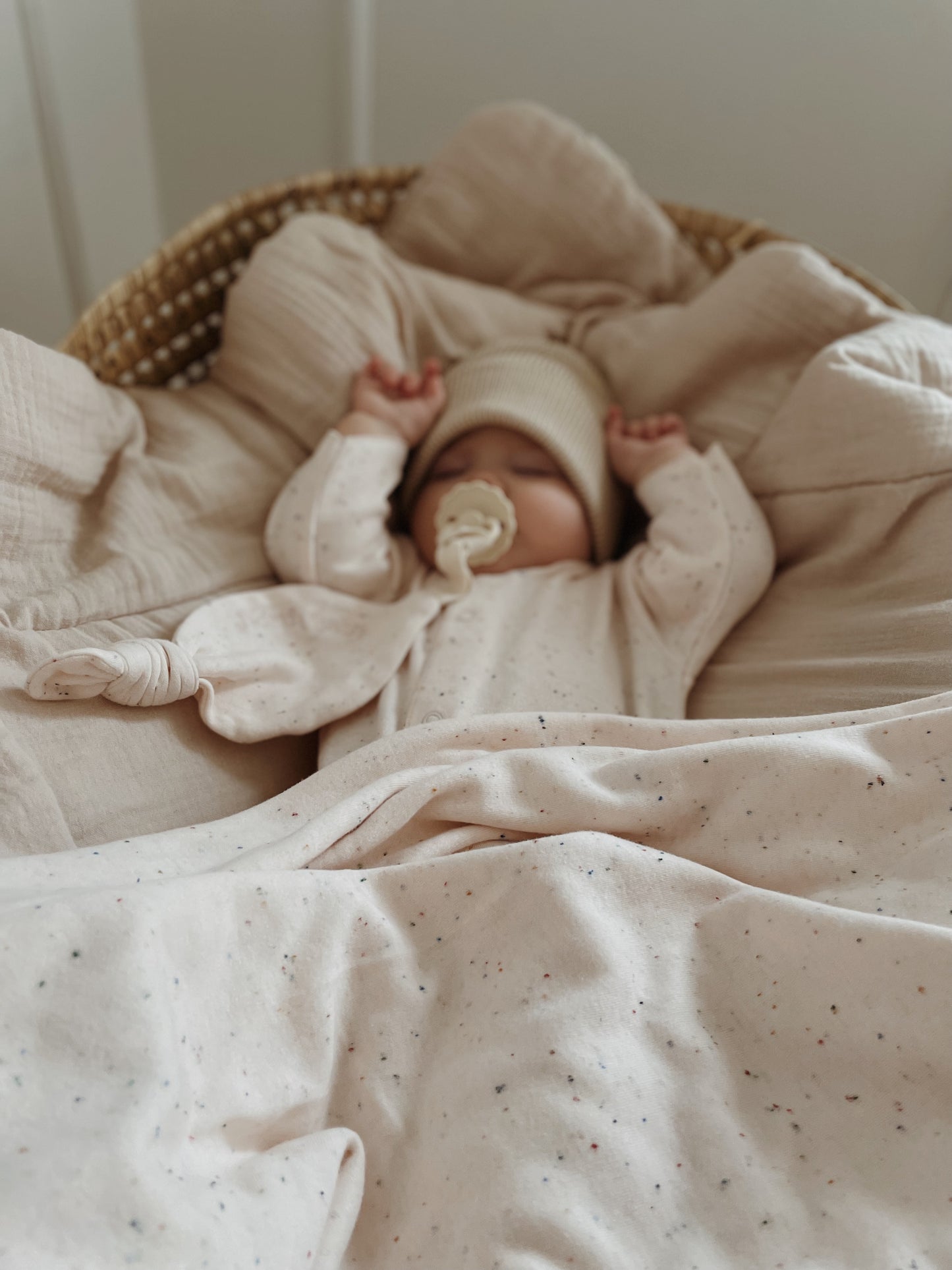 Organic Baby Blanket/XXL IVORY PINK