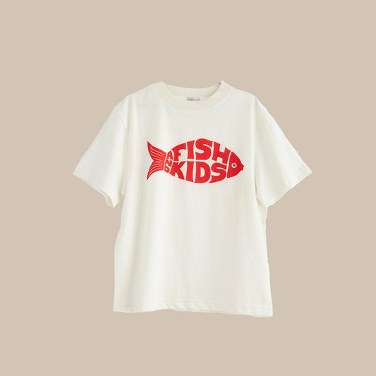 FISH & KIDS T-SHIRT/OFF WHITE