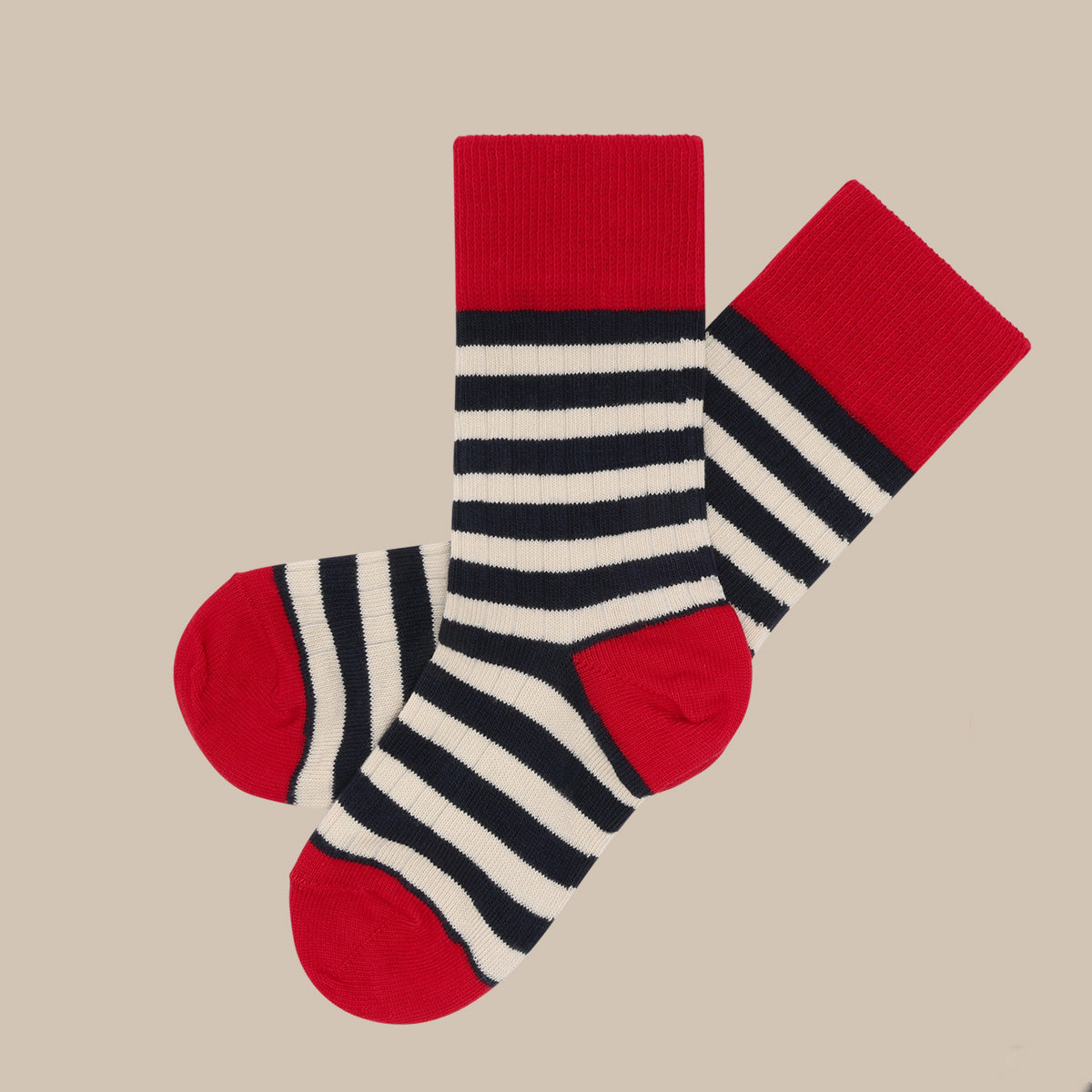 Striped Socks/RED/DARK NAVY