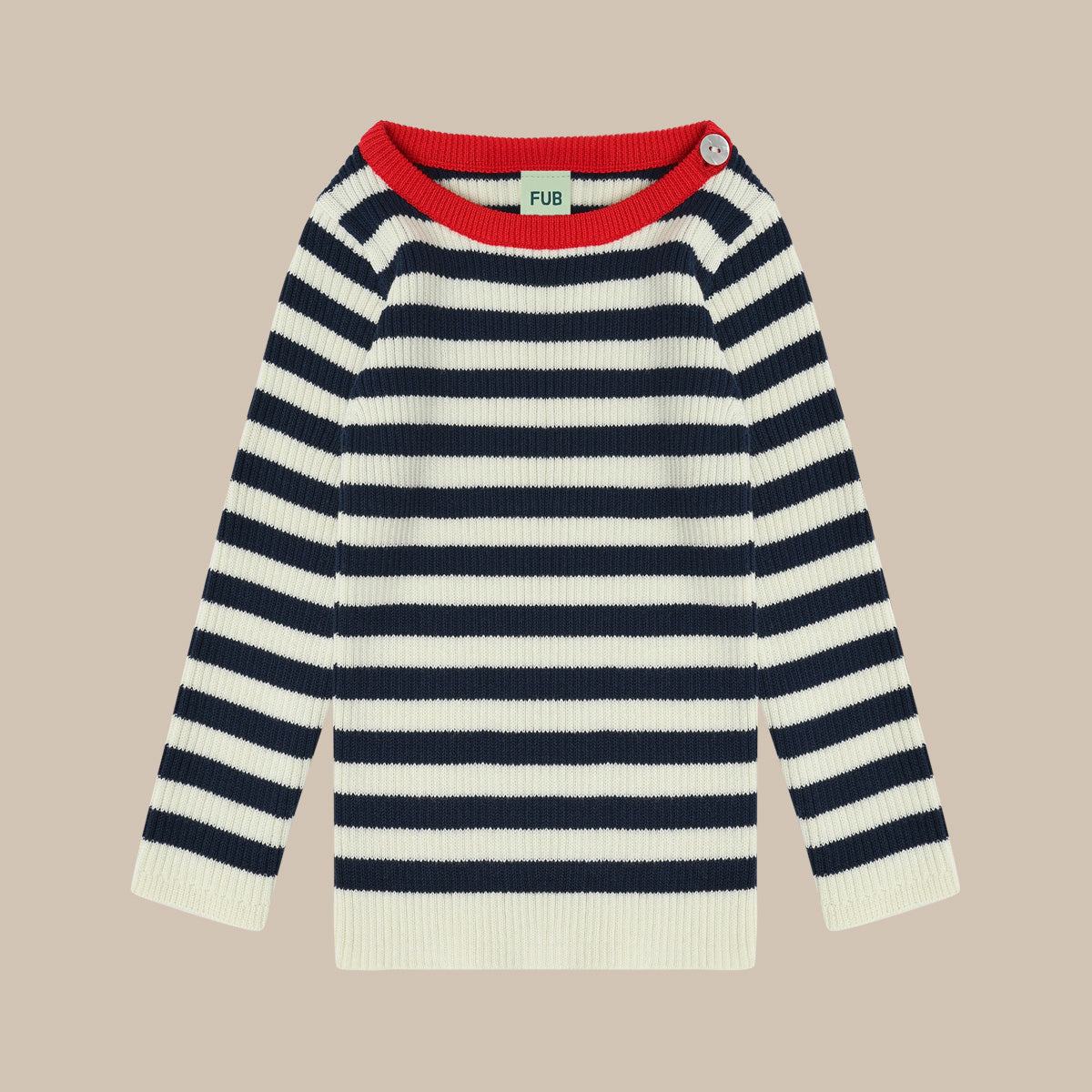 Baby Striped Top/ECRU/DARK NAVY