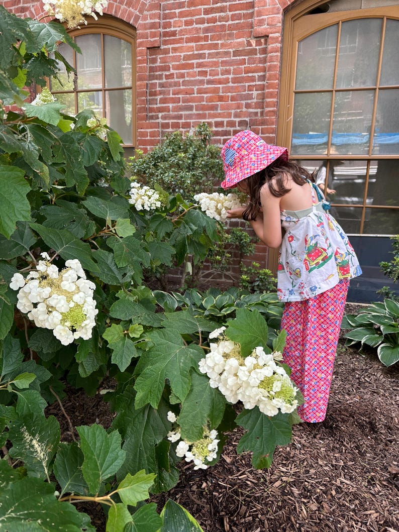 Bandana,Apron,pants 3Set/Red Floral