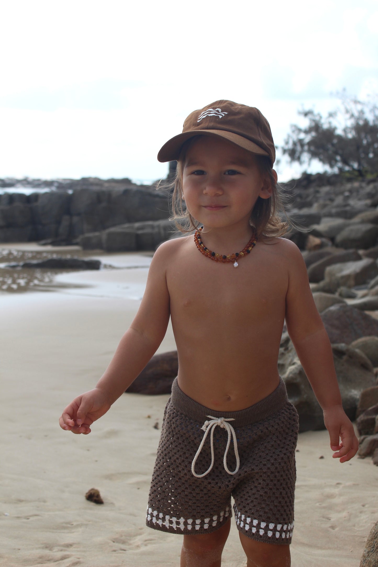 Hand Crochet Shorts - Mud