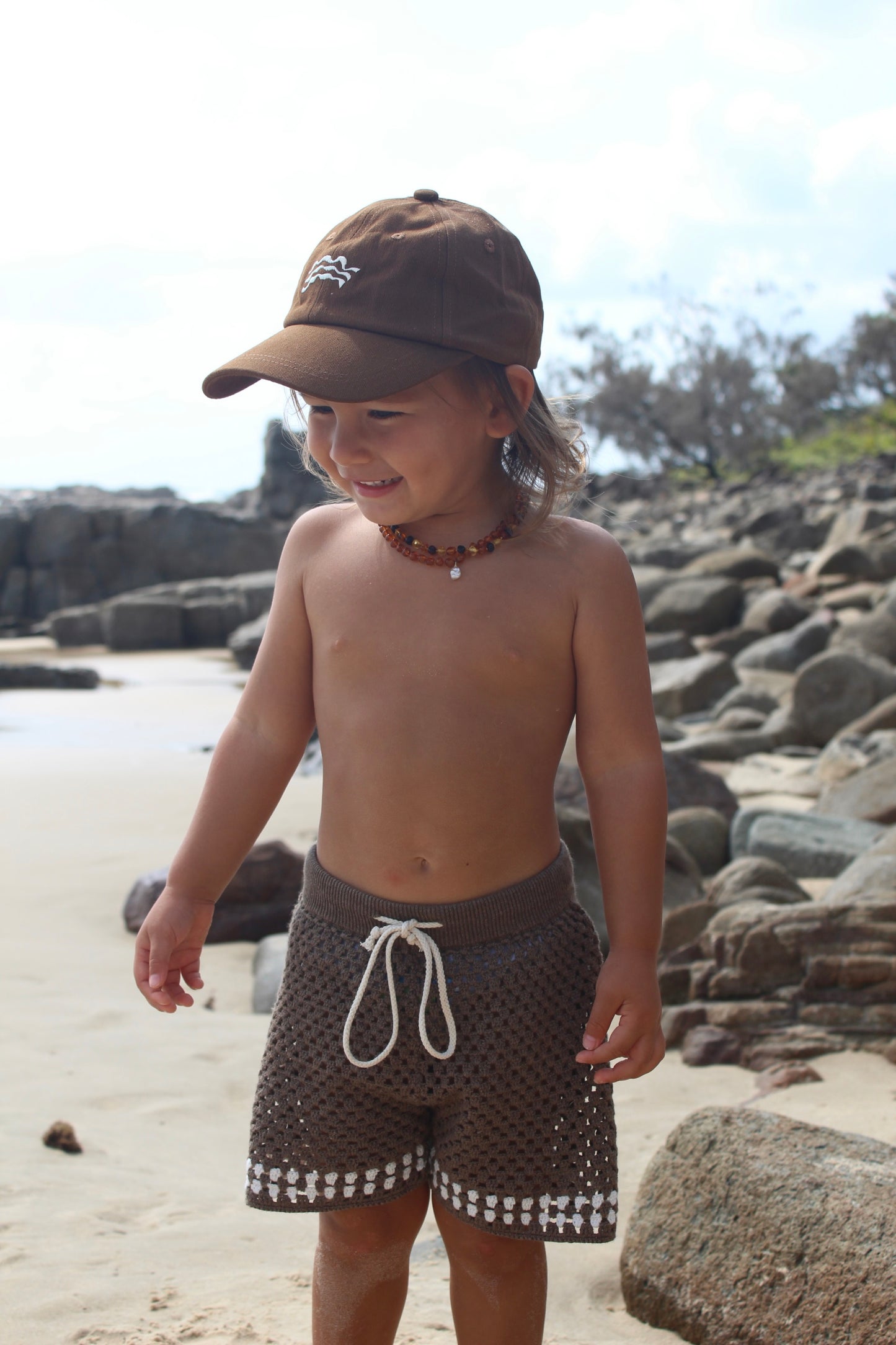 Hand Crochet Shorts - Mud