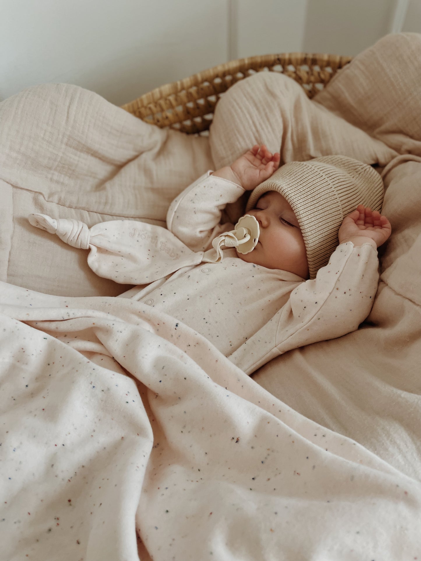 Organic Baby Blanket/XXL IVORY PINK