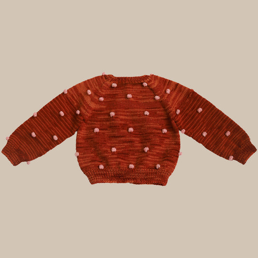 Viola Sweater/Brick/Rose