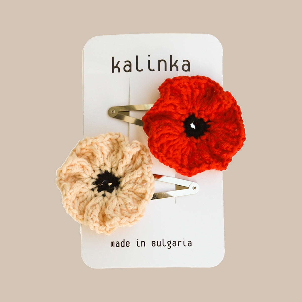 Poppy Clip Set/Cloud/Red