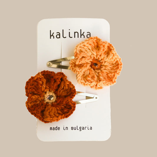 Poppy Clip Set/Brick/Melon