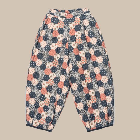 Quilted Trousers/Patchwork Floral