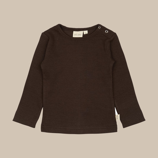 Baby T-shirt L/S Modal/Coffee Bean