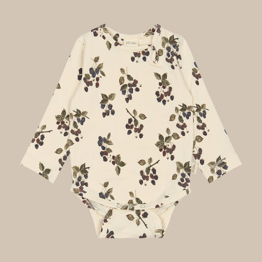 Baby Body L/S Printed/Black Berry