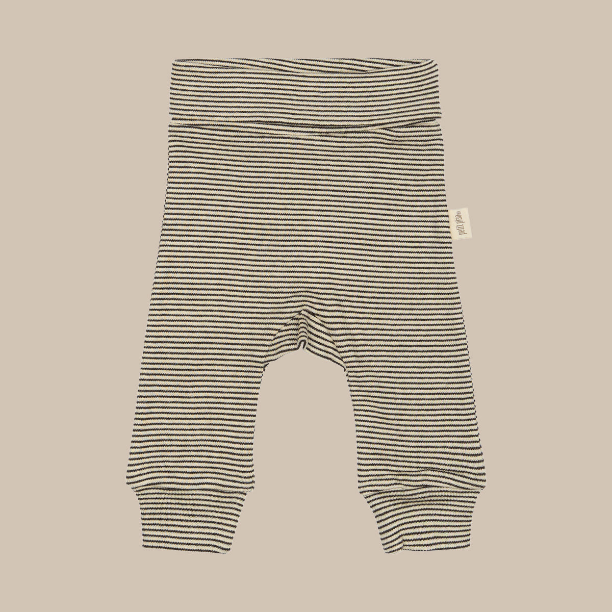 PPDian fold Baby leggings stripe NB NOOS/Coffee Bean/Dark Off White
