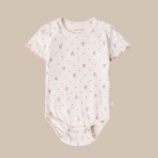 Greta SS baby body romper/Blooming love