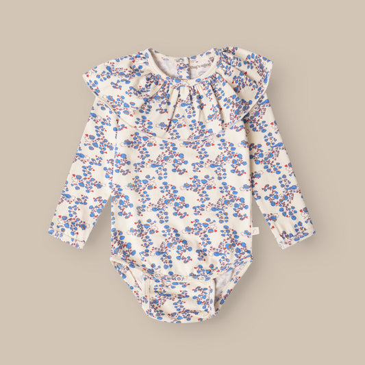 Ella baby body frill romper/Blue bells