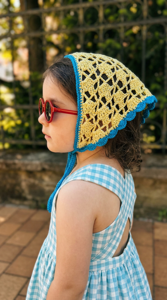 Crochet Headscarf PIXIE/MINT COMBO