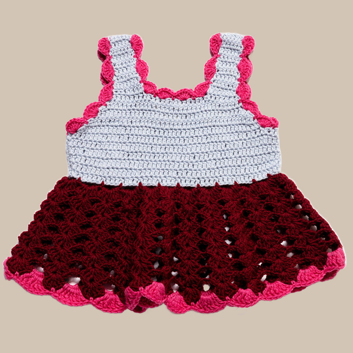 Peplum Top MEI/Burgundy/Pink Pattern