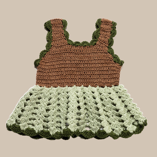 Peplum Top MEI/Olive/Green Pattern