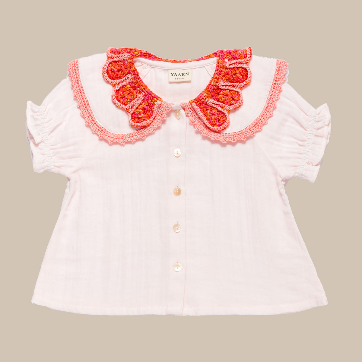 Double Collar Blouse LEILA/SUNSET COMBO