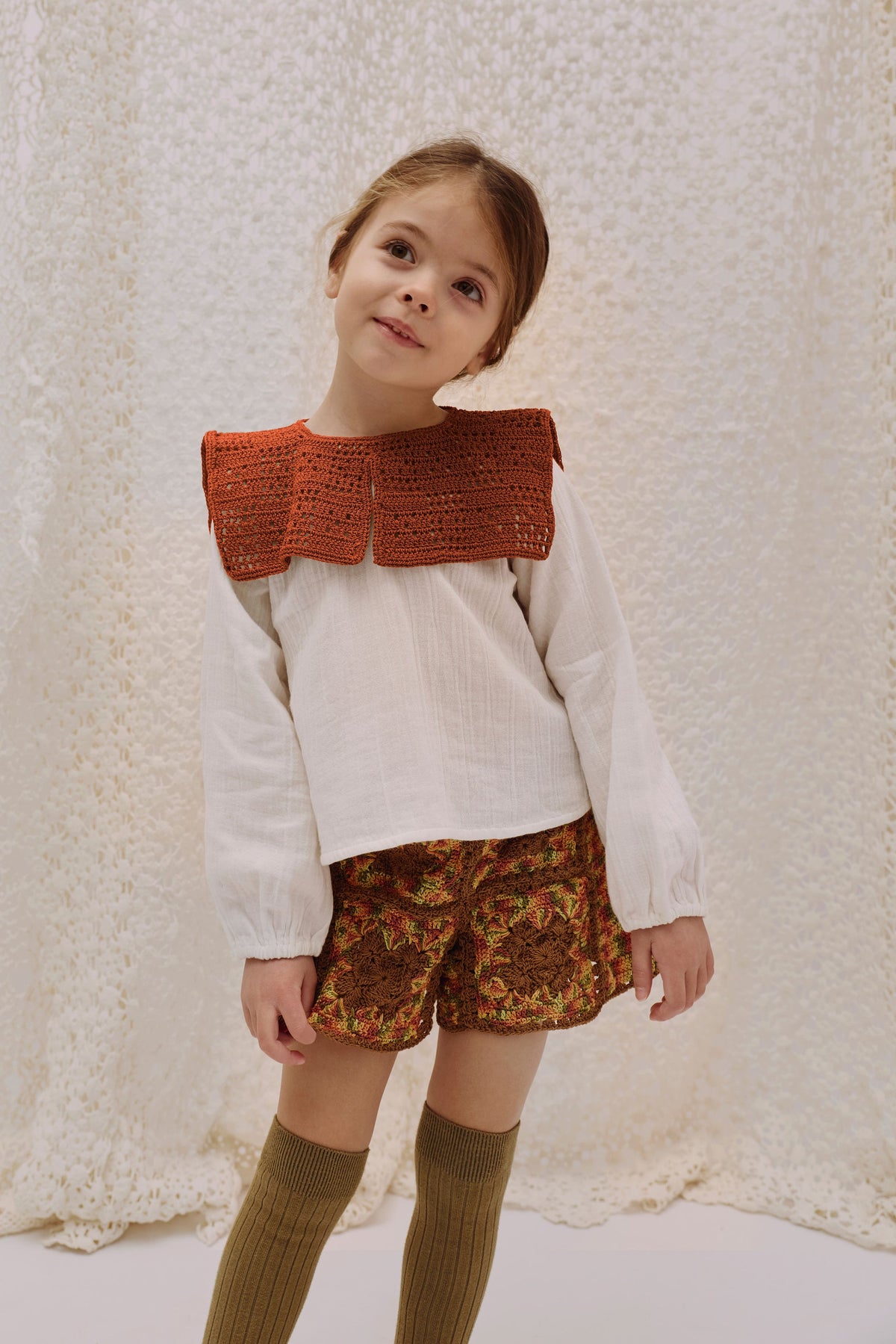 Shorts RUPERT/Orange/Brown Pattern